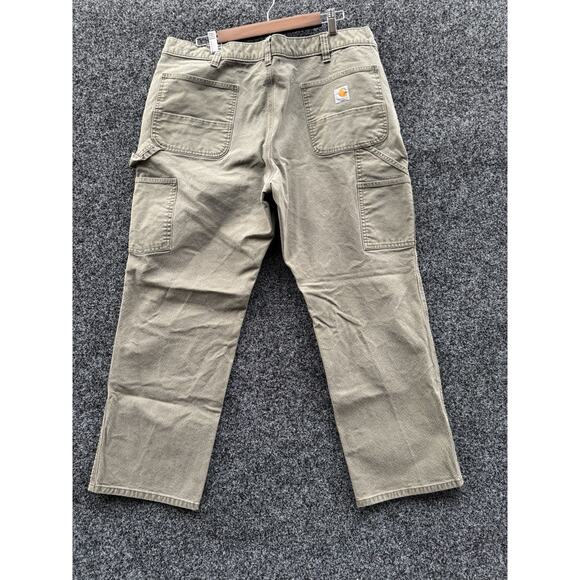 Carhartt Relaxed Fit Utility Carpenter Pants Mens 40x30 Army Green Work - Picture 2 of 8